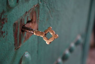 Close-up of metallic key