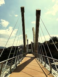 Low angle view of bridge against sky