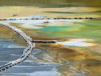 High angle view of lake