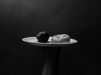 Close-up of white object over white background