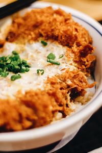 Close-up of food served in bowl