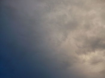 Low angle view of storm clouds in sky