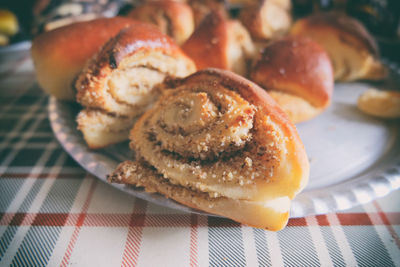 Close-up of sweet food in plate