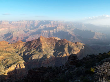 Aerial view of rock formations