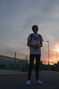 Full length of man standing against sky