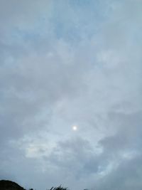 Low angle view of moon in sky