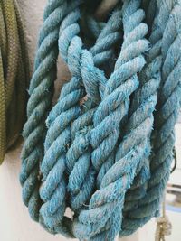 Close-up of rope tied up