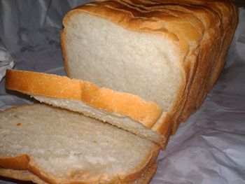 High angle view of bread on table