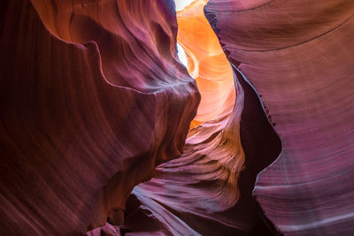 Low angle view of rock formations