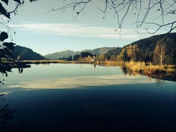 Scenic view of calm lake