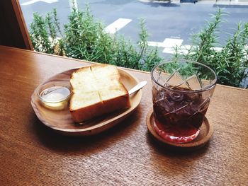 Close-up of drink on table