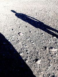 High angle view of shadow on ground