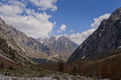 Mountain view in the albanian alps