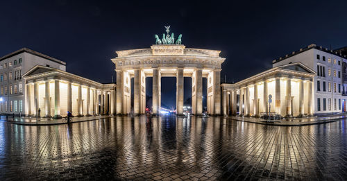 View of historical building against sky at night