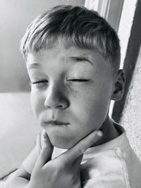 Close-up portrait of boy