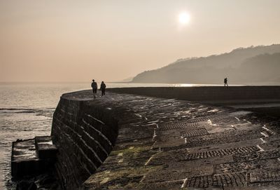 Scenic view of sea during sunset