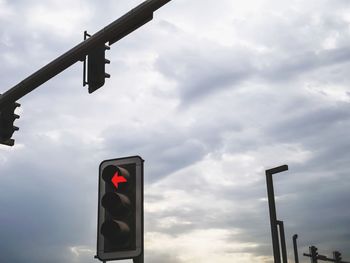 Road sign against sky