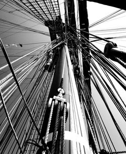 Low angle view of person against sky