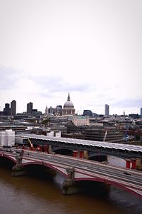 Bridge over river in city