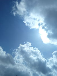 Low angle view of clouds in sky