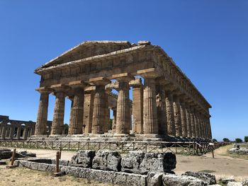 Ruins of greek temple of paestum - it