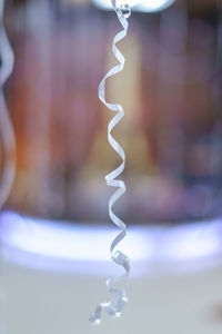 Close-up of spiral on table