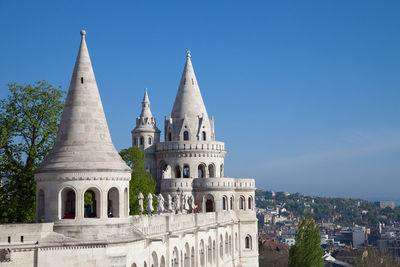 Towers and conical turrets of the neo-romanesque fishermen's bastion