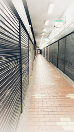 Empty corridor in building