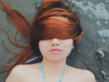 Portrait of young woman