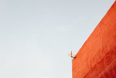 Low angle view of building against clear sky