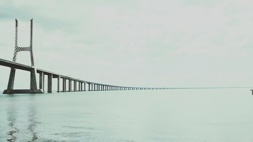 Low angle view of bridge over river