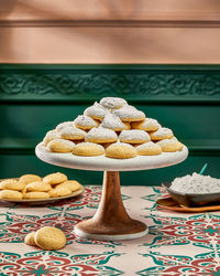 Close-up of cupcakes on table