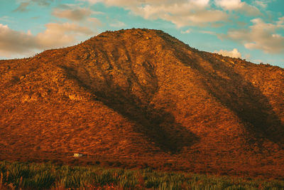 Low angle view of mountain against sky