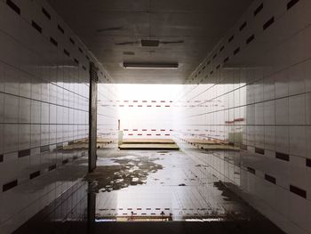 Interior of wet underpass