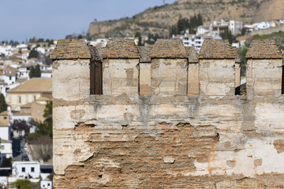 View of old building in city