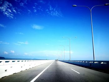 Road against blue sky