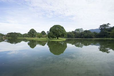 Scenic view of calm lake