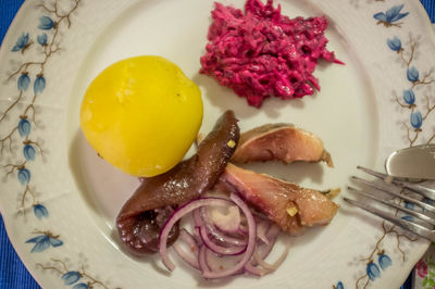 Close-up of dessert in plate