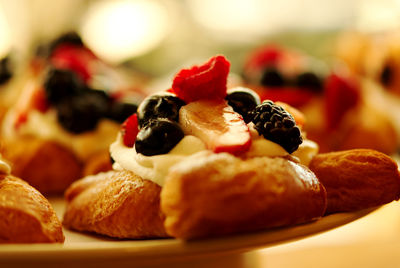 Close-up of dessert in plate