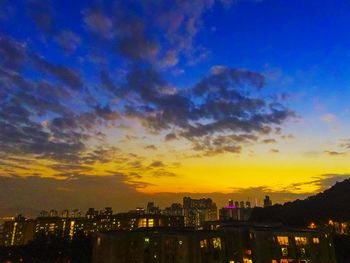 City at sunset