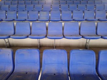 Full frame shot of empty chairs