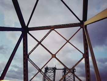 Low angle view of bridge against sky