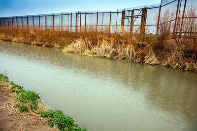 Scenic view of river against sky