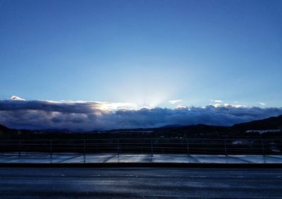 Low angle view of soccer field against sky