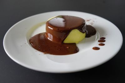 Close-up of dessert in plate