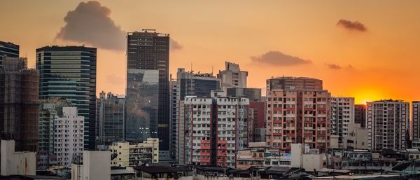 Cityscape at sunset