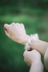 Close-up of human hand