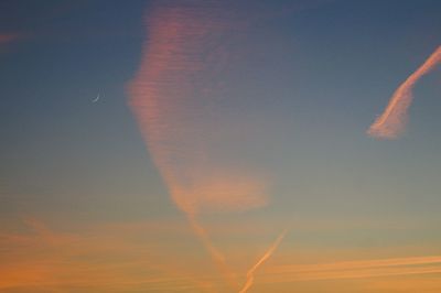 Low angle view of sky during sunset