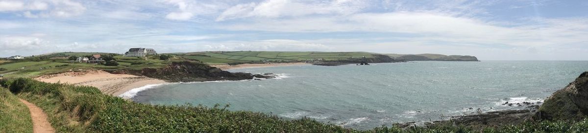 Panoramic view of beach against sky