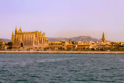 View of buildings at waterfront